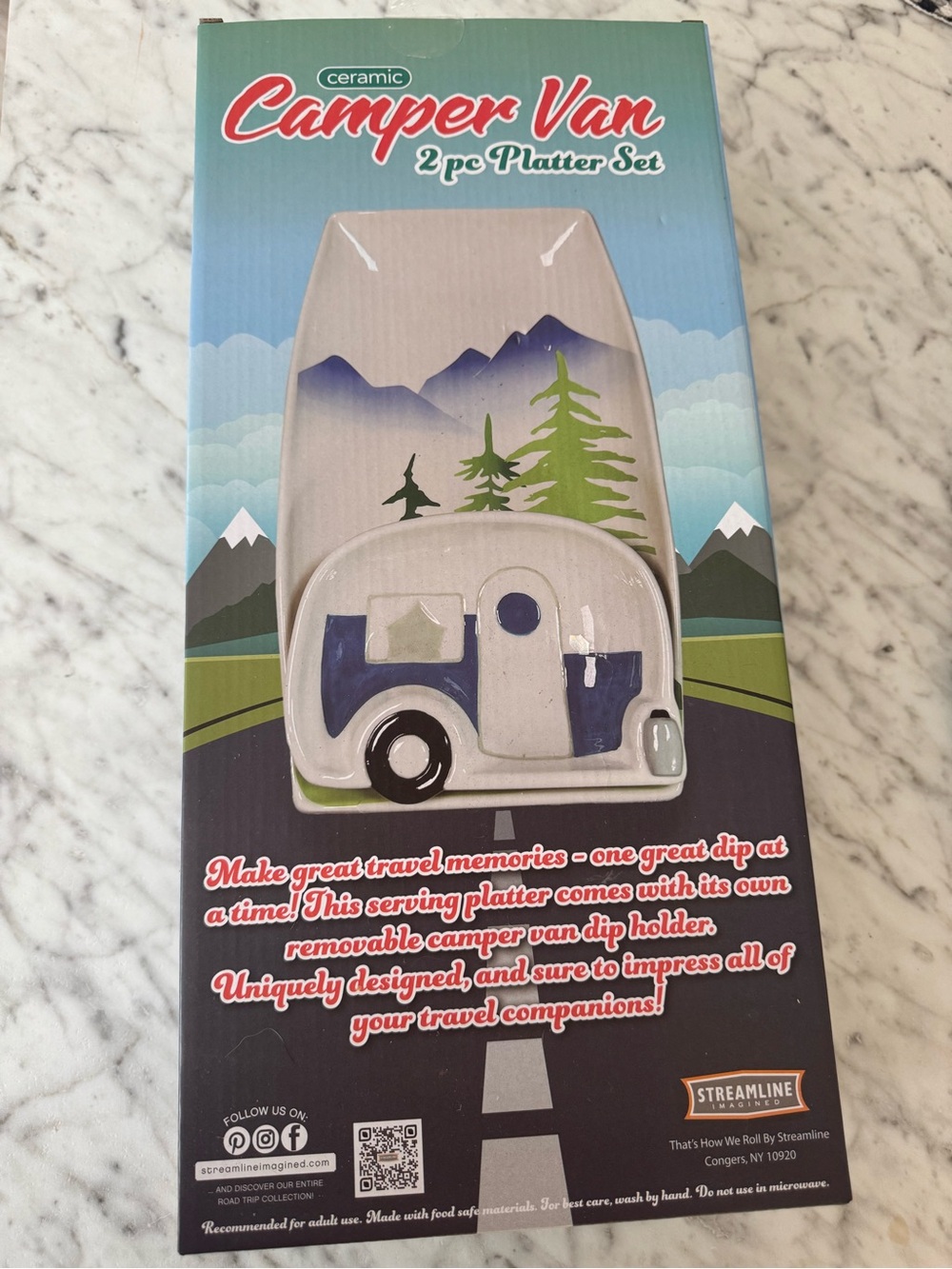 Camper Ceramic Platter Set - Picture 2 of 2